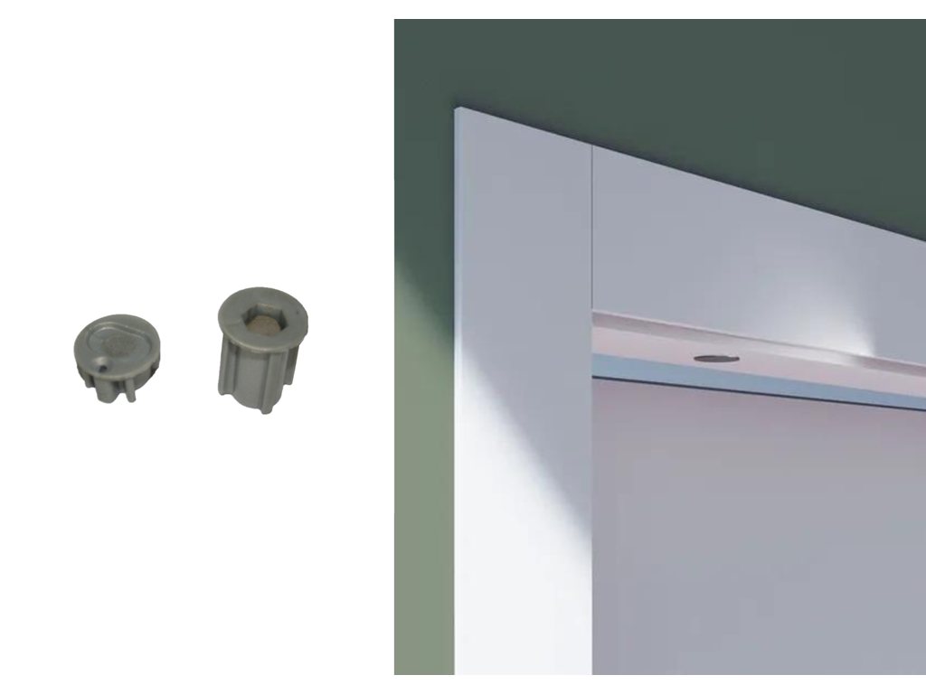 Fermaporta Magnetico Incasso Superiore d.20 Tenuta Meccanica varie finiture | Saletta - immagine 3